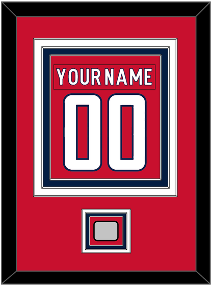 Washington Nameplate & Number (Back) Combined, With Stanley Cup Champions Patch - Home Red - Premier Tier 2