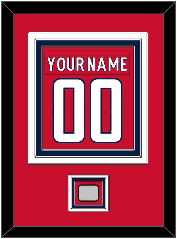 Washington Nameplate & Number (Back) Combined, With Stanley Cup Finals Patch - Home Red - Triple Mat 2