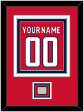 Washington Nameplate & Number (Back) Combined, With Stanley Cup Champions Patch - Home Red - Triple Mat 2