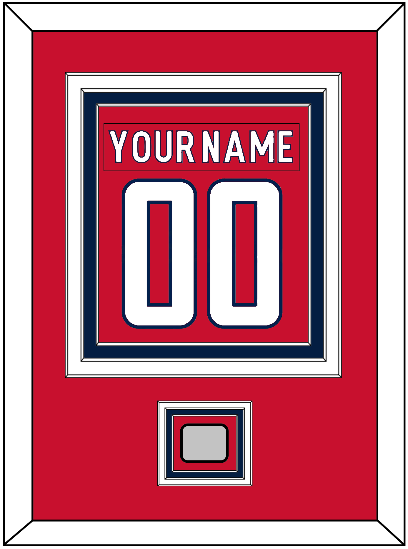 Washington Nameplate & Number (Back) Combined, With Stanley Cup Champions Patch - Home Red - Premier Tier 2