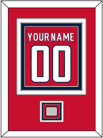 Washington Nameplate & Number (Back) Combined, With Stanley Cup Champions Patch - Home Red - Premier Tier 2