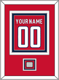 Washington Nameplate & Number (Back) Combined, With Stanley Cup Champions Patch - Home Red - Triple Mat 2