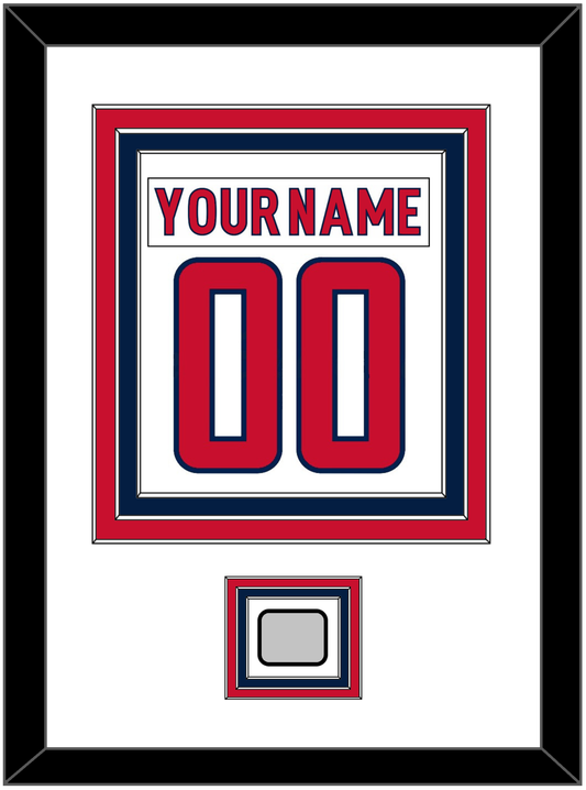 Washington Nameplate & Number (Back) Combined, With Stanley Cup Champions Patch - Road White - Premier Tier 1
