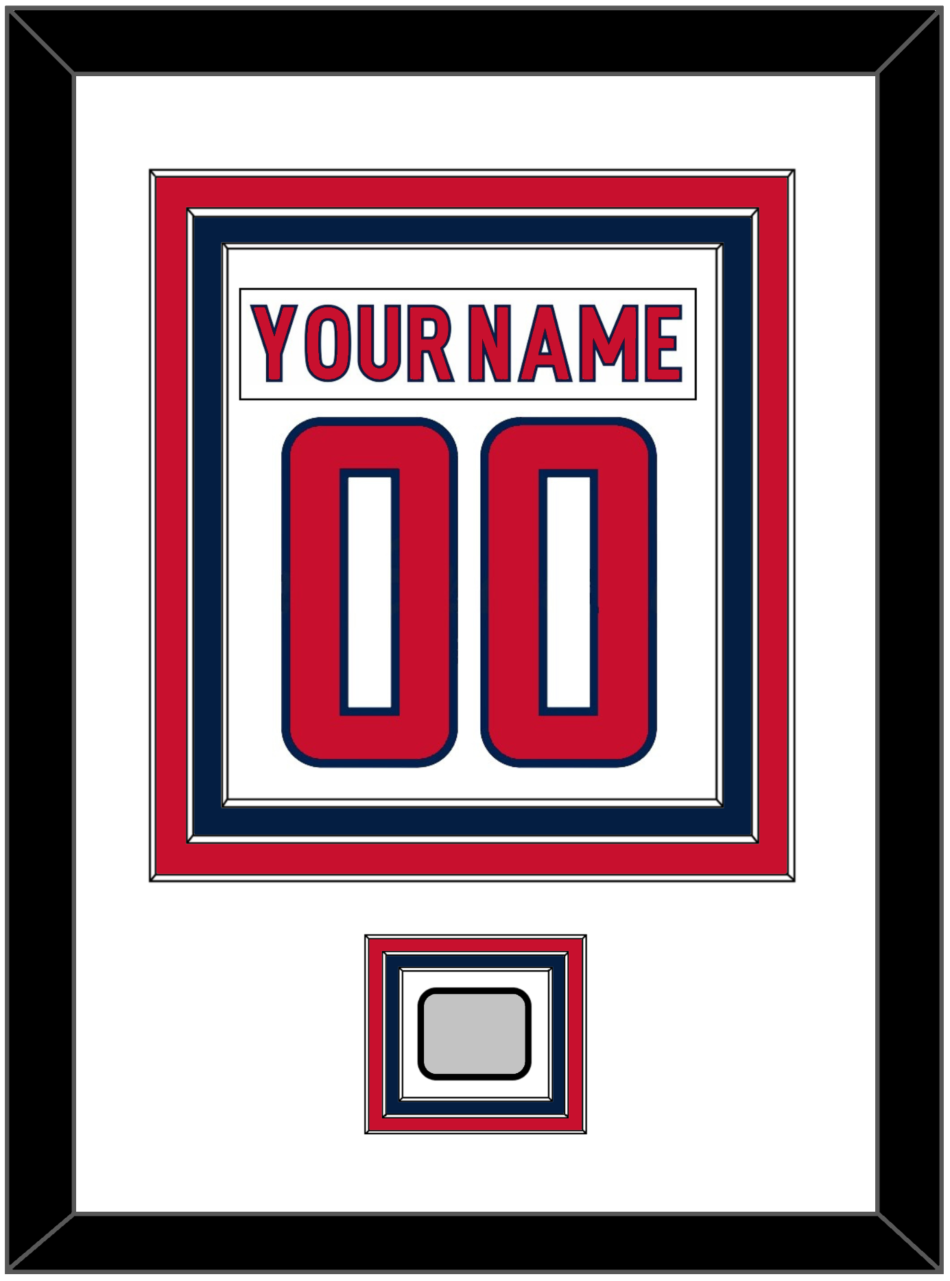 Washington Nameplate & Number (Back) Combined, With Stanley Cup Finals Patch - Road White - Premier Tier 1