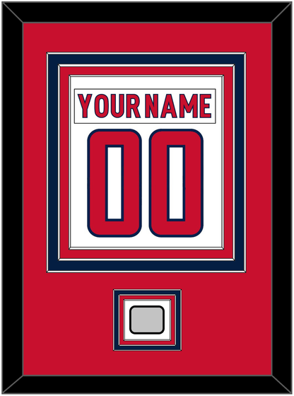Washington Nameplate & Number (Back) Combined, With Stanley Cup Champions Patch - Road White - Premier Tier 2