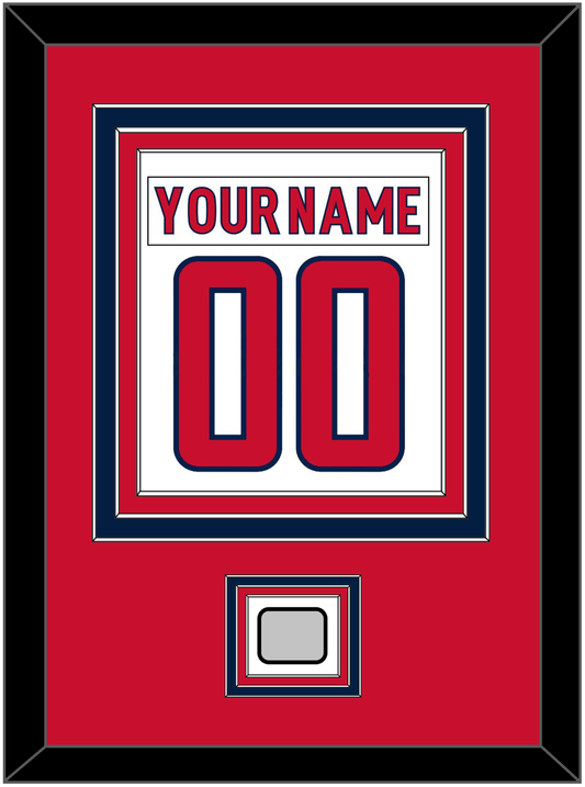 Washington Nameplate & Number (Back) Combined, With Stanley Cup Champions Patch - Road White - Premier Tier 2