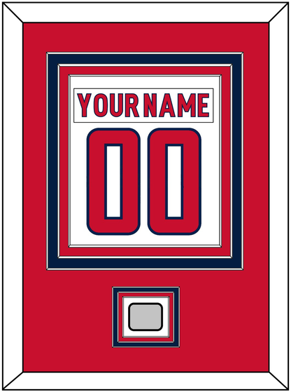 Washington Nameplate & Number (Back) Combined, With Stanley Cup Champions Patch - Road White - Premier Tier 2