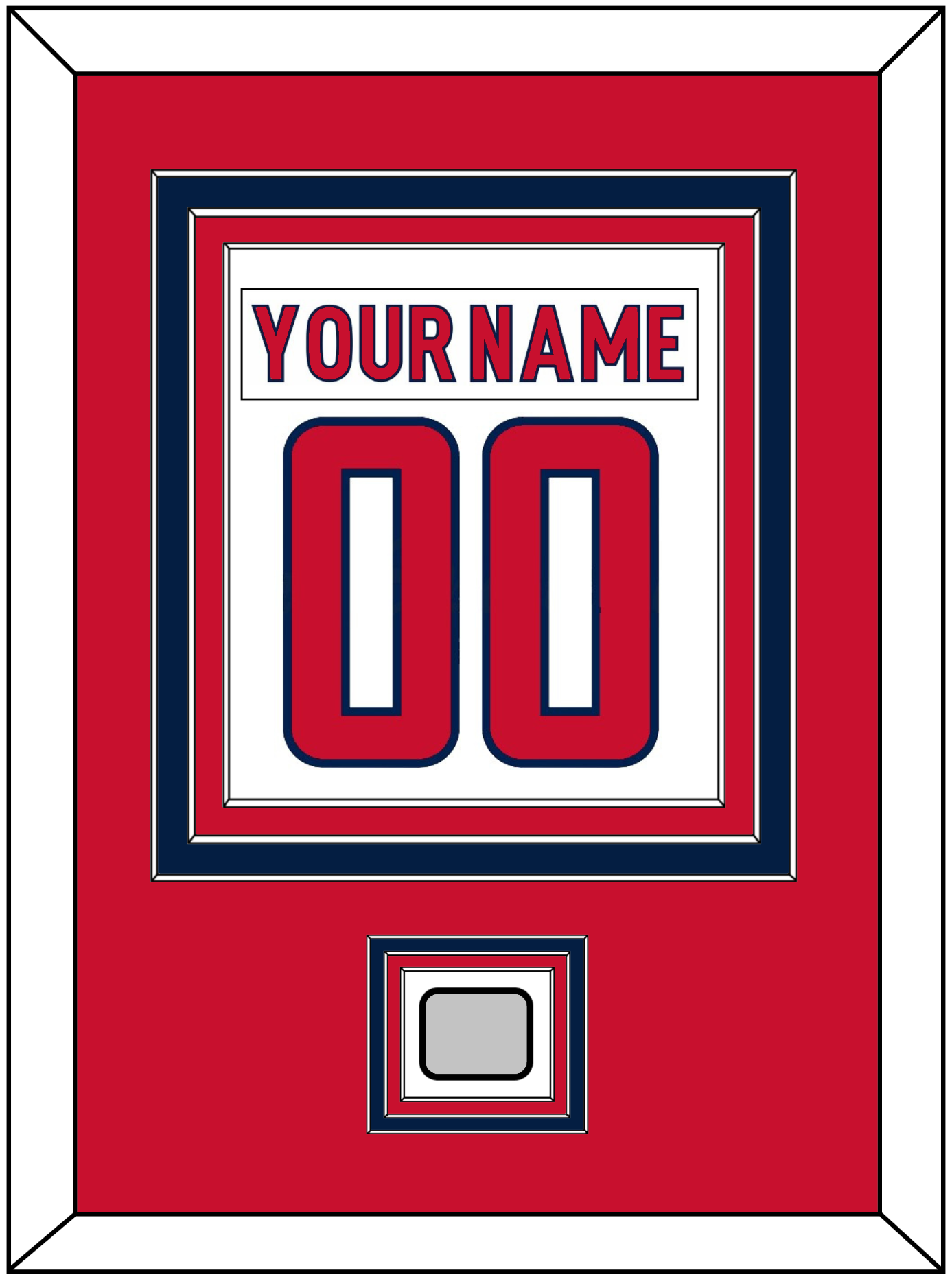 Washington Nameplate & Number (Back) Combined, With Stanley Cup Finals Patch - Road White - Premier Tier 2
