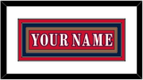 Washington Nameplate - Reverse Retro Red (2020-2021) - Triple Mat 1