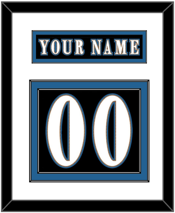 Washington Nameplate & Number (Back) - Alternate Black (2024-2025) - Double Mat 1