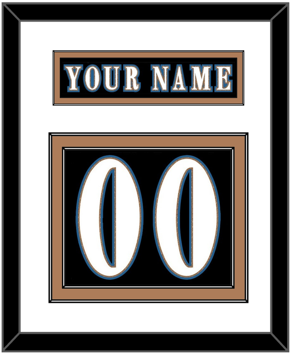 Washington Nameplate & Number (Back) - Alternate Black (2024-2025) - Double Mat 2