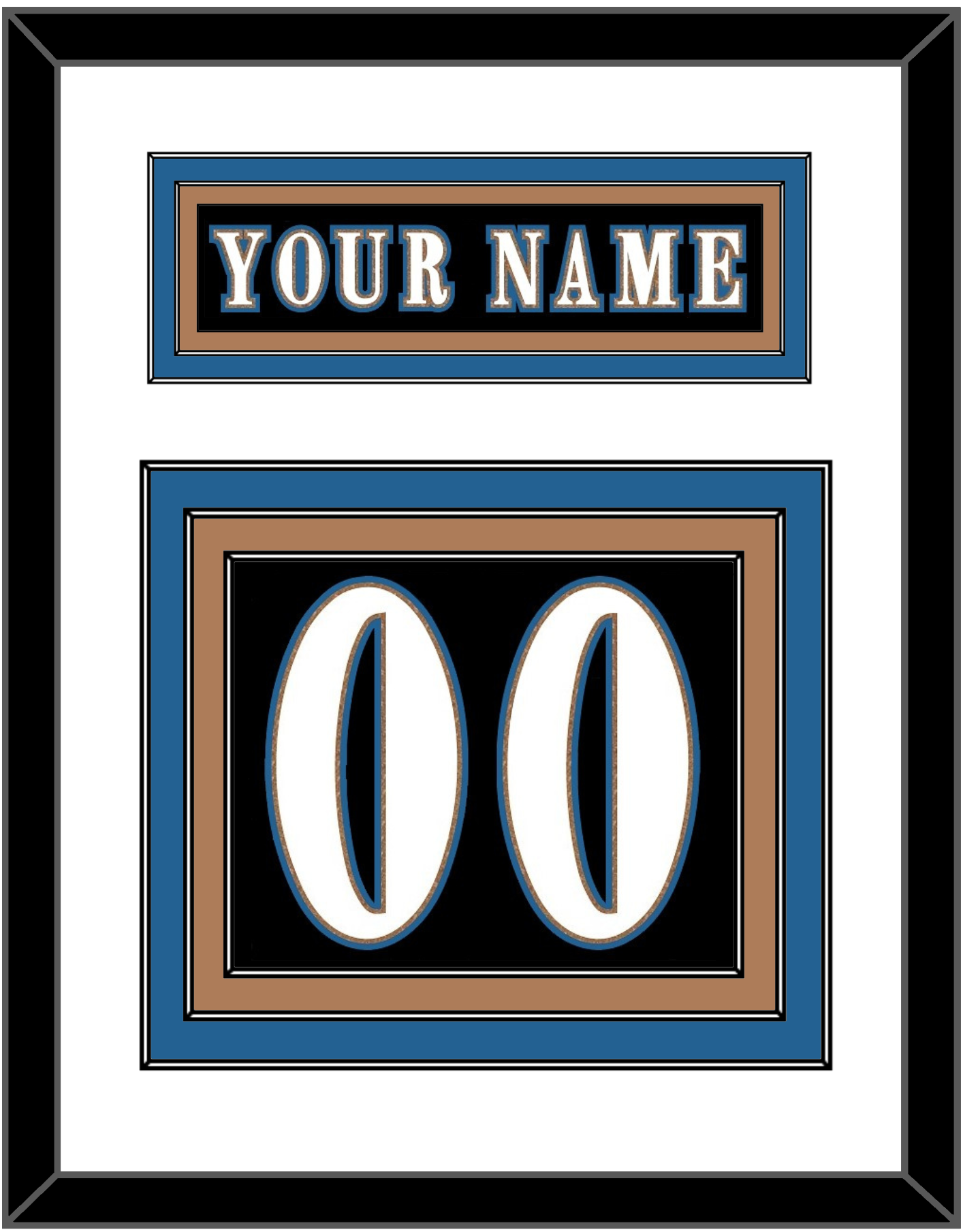 Washington Nameplate & Number (Back) - Alternate Black (2024-2025) - Premier Tier 1