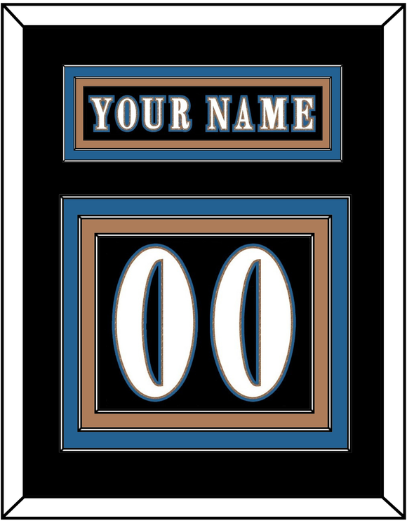Washington Nameplate & Number (Back) - Alternate Black (2024-2025) - Triple Mat 2