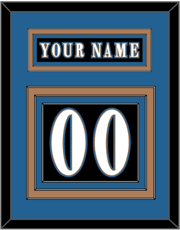 Washington Nameplate & Number (Back) - Alternate Black (2024-2025) - Triple Mat 3