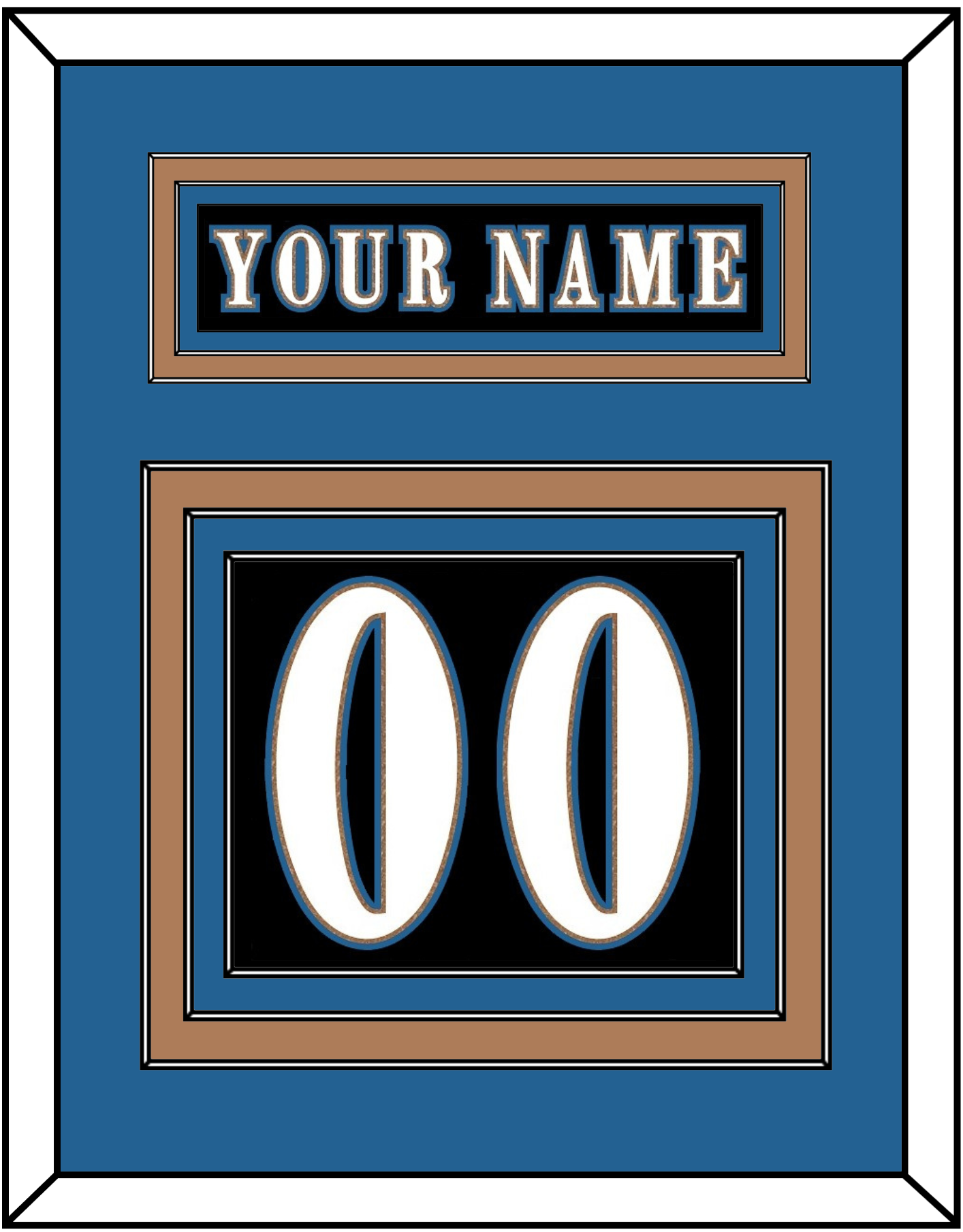 Washington Nameplate & Number (Back) - Alternate Black (2024-2025) - Premier Tier 3