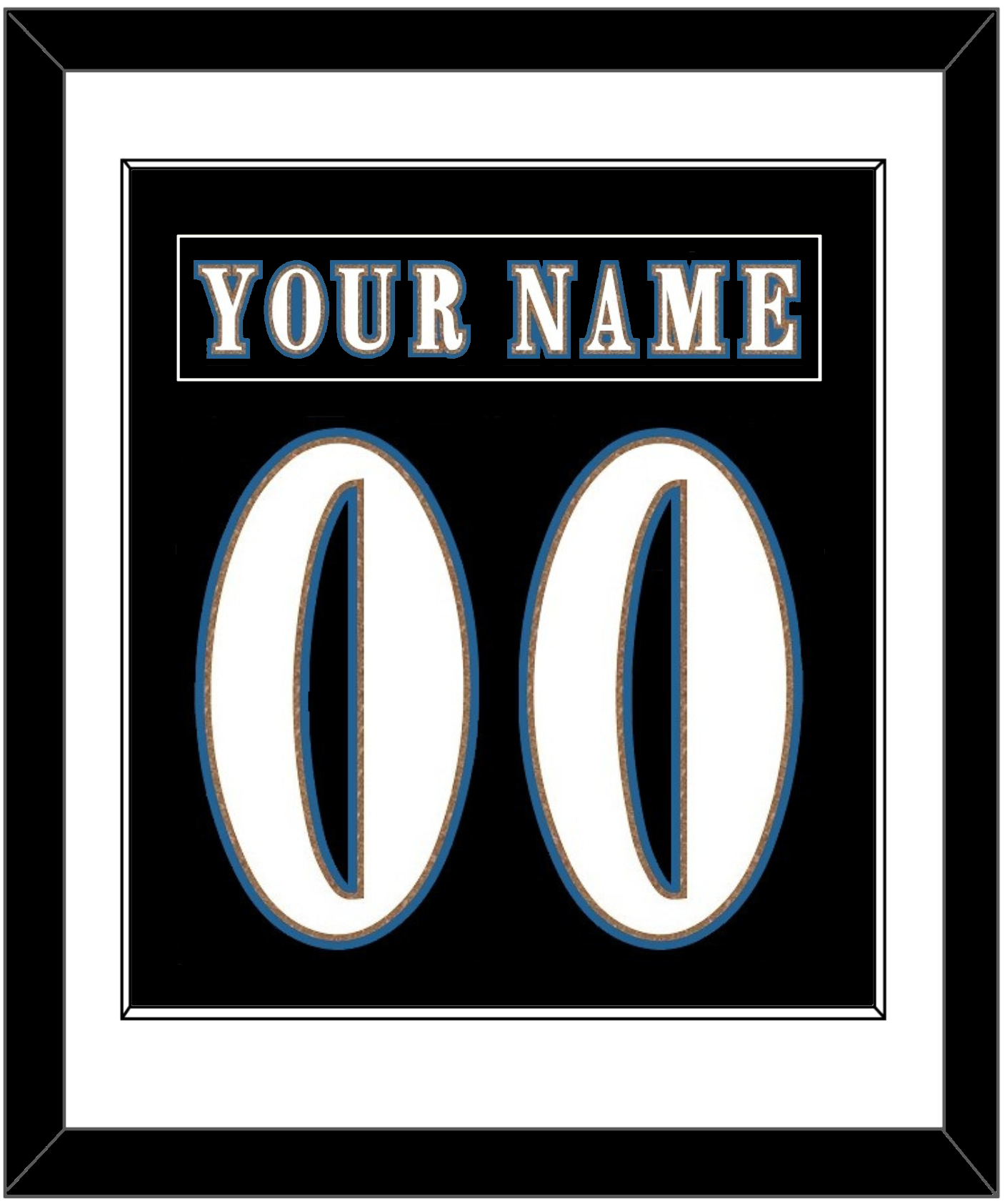 Washington Nameplate & Number (Back) Combined - Alternate Black (2024-2025) - Essential Tier 1