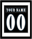 Washington Nameplate & Number (Back) Combined - Alternate Black (2024-2025) - Single Mat 1