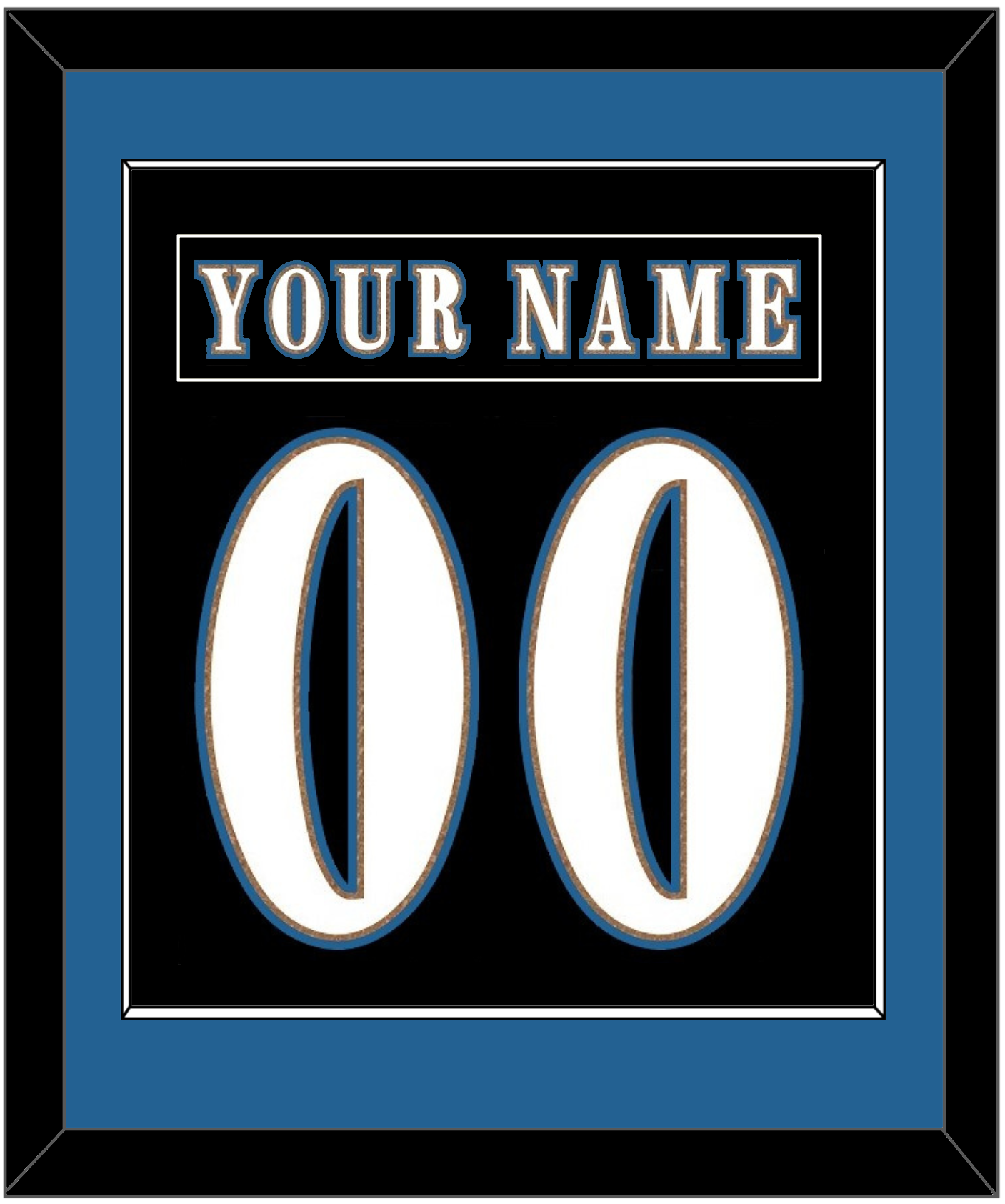Washington Nameplate & Number (Back) Combined - Alternate Black (2024-2025) - Essential Tier 2