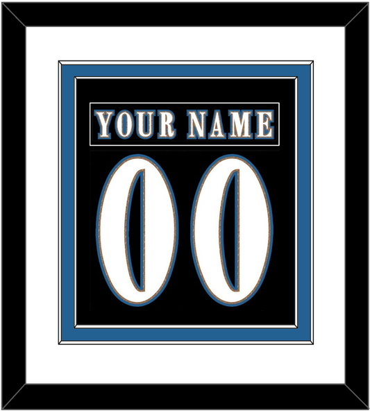 Washington Nameplate & Number (Back) Combined - Alternate Black (2024-2025) - Signature Tier 1