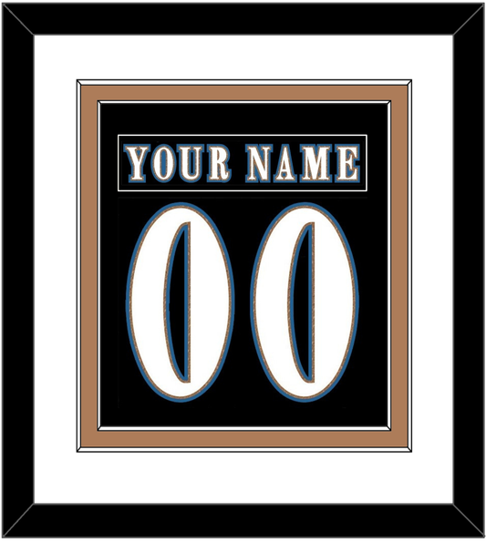 Washington Nameplate & Number (Back) Combined - Alternate Black (2024-2025) - Signature Tier 2