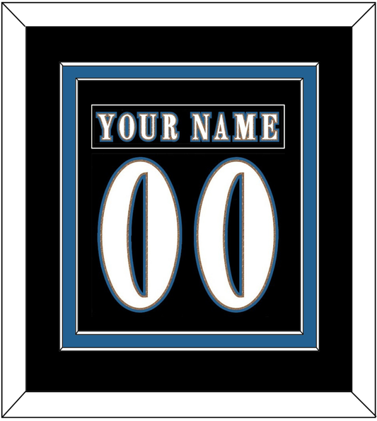 Washington Nameplate & Number (Back) Combined - Alternate Black (2024-2025) - Signature Tier 3