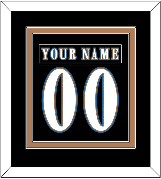 Washington Nameplate & Number (Back) Combined - Alternate Black (2024-2025) - Signature Tier 4