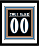 Washington Nameplate & Number (Back) Combined - Alternate Black (2024-2025) - Triple Mat 1