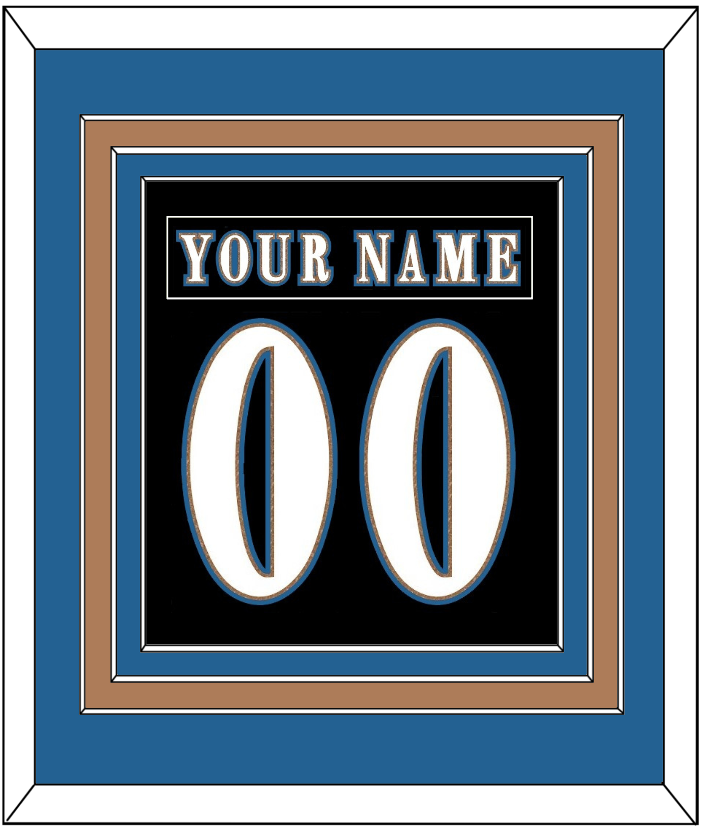 Washington Nameplate & Number (Back) Combined - Alternate Black (2024-2025) - Premier Tier 3