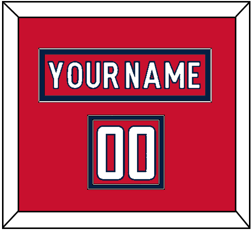 Washington Nameplate & Number (Shoulder) - Home Red - Signature Tier 1