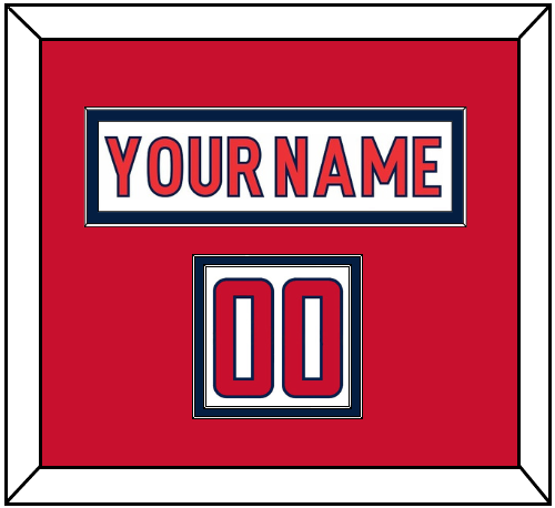 Washington Nameplate & Number (Shoulder) - Road White - Signature Tier 1