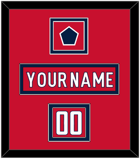 Washington Nameplate, Number (Shoulder) & Jersey Logo Patch - Home Red - Signature Tier 1