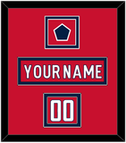 Washington Nameplate, Number (Shoulder) & Jersey Logo Patch - Home Red - Double Mat 1