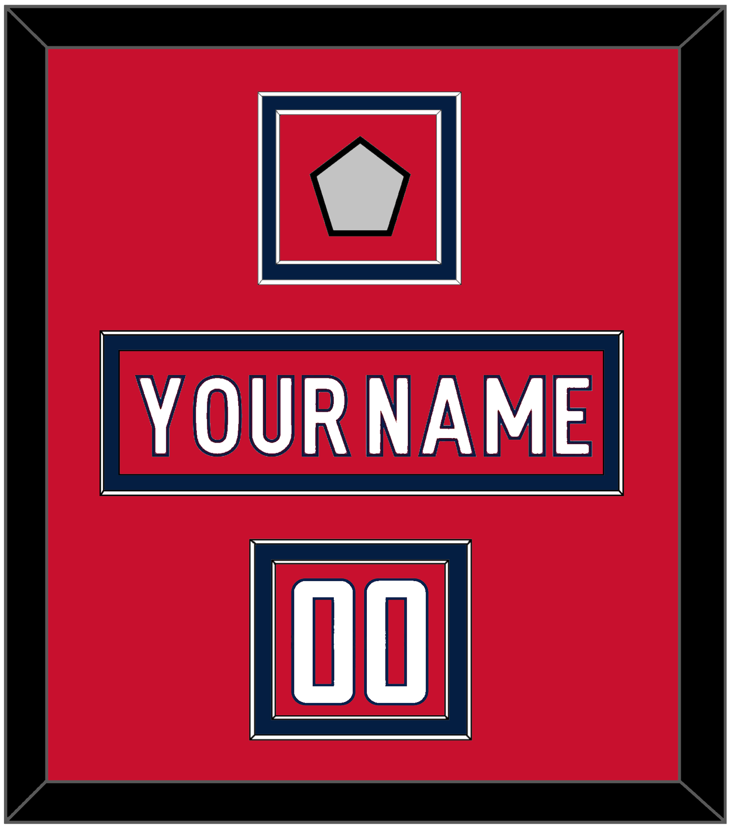 Washington Nameplate, Number (Shoulder) & 2018 Stanley Cup Champions Patch - Home Red - Signature Tier 1