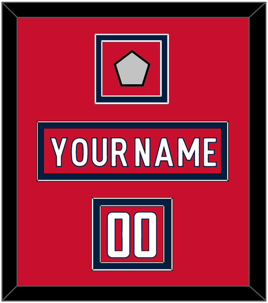 Washington Nameplate, Number (Shoulder) & 2018 Stanley Cup Champions Patch - Home Red - Signature Tier 1