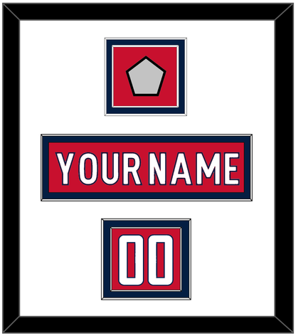 Washington Nameplate, Number (Shoulder) & 2018 Stanley Cup Champions Patch - Home Red - Signature Tier 2