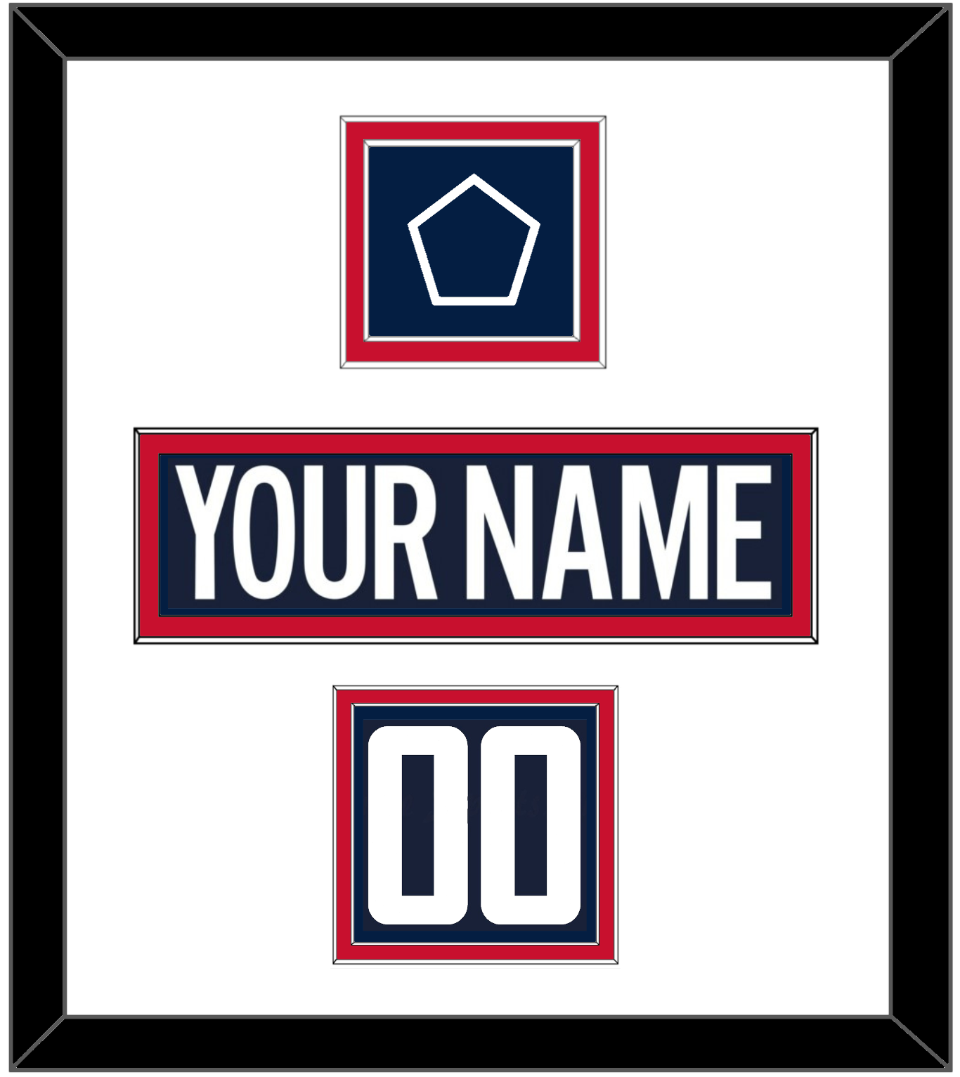 Washington Nameplate, Number (Shoulder) & 2018 Stadium Series Patch - Blue Jersey - Signature Tier 1
