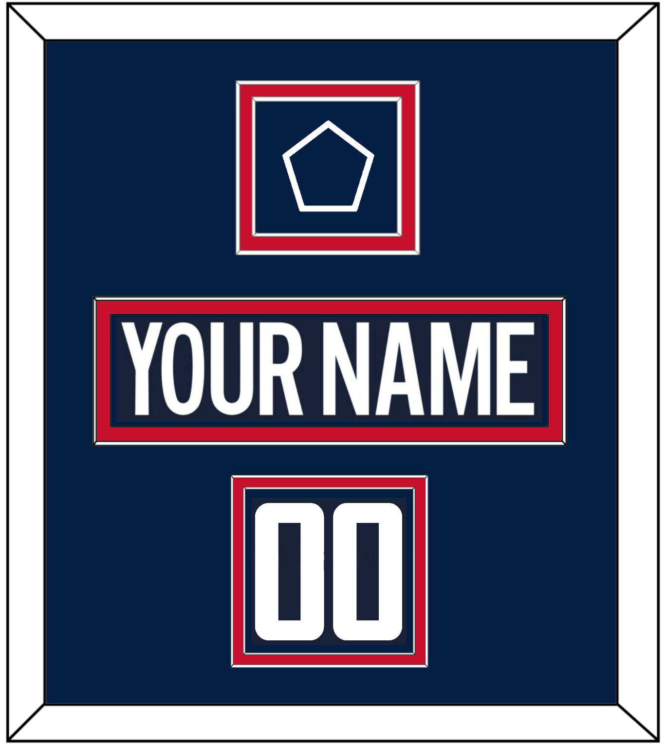 Washington Nameplate, Number (Shoulder) & 2018 Stadium Series Patch - Blue Jersey - Signature Tier 2