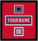 Washington Nameplate, Number (Shoulder) & Jersey Logo Patch - Home Red - Triple Mat 1