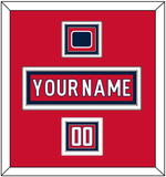 Washington Nameplate, Number (Shoulder) & Jersey Logo Patch - Home Red - Triple Mat 1