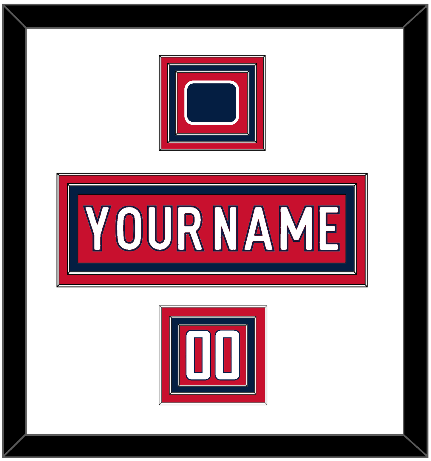 Washington Nameplate, Number (Shoulder) & Jersey Logo Patch - Home Red - Premier Tier 2