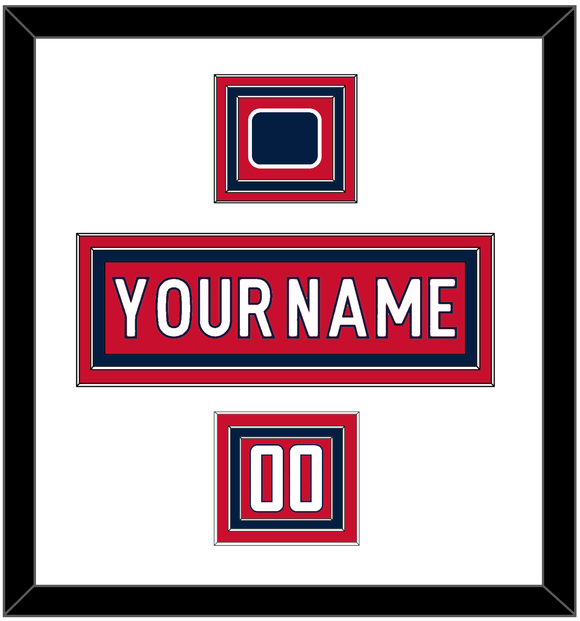 Washington Nameplate, Number (Shoulder) & Jersey Logo Patch - Home Red - Triple Mat 2