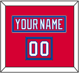 Washington Nameplate & Number (Shoulder) - Road Red (1987-1995) - Double Mat 2