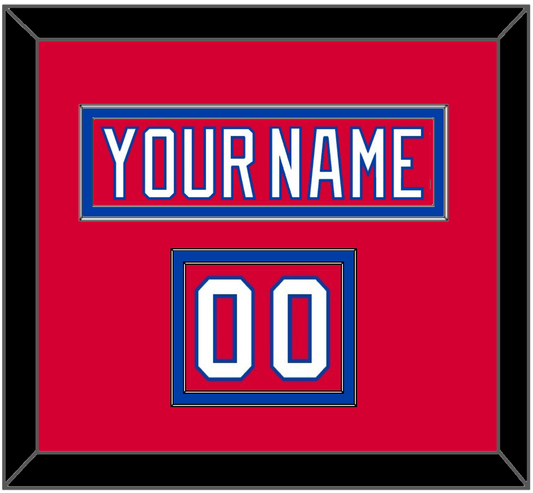 Washington Nameplate & Number (Shoulder) - Road Red (1987-1995) - Signature Tier 2