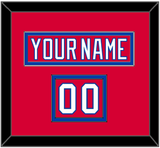 Washington Nameplate & Number (Shoulder) - Road Red (1987-1995) - Double Mat 2