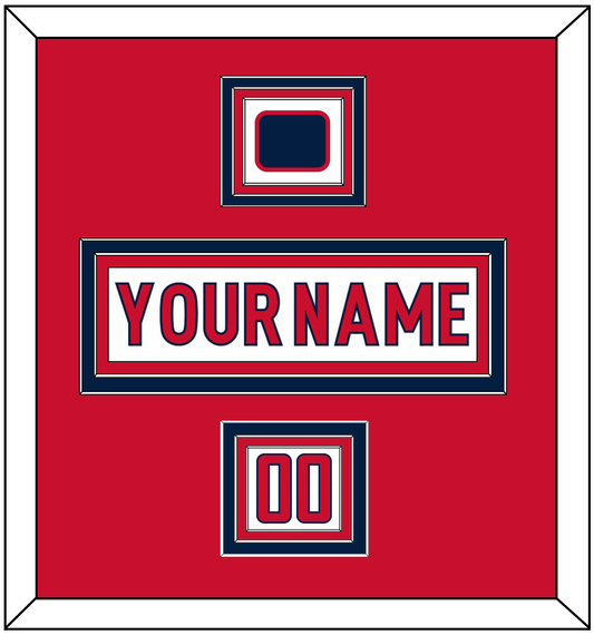 Washington Nameplate, Number (Shoulder) & Jersey Logo Patch - Road White - Premier Tier 1