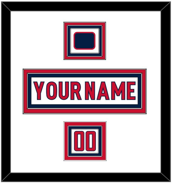 Washington Nameplate, Number (Shoulder) & Jersey Logo Patch - Road White - Triple Mat 2