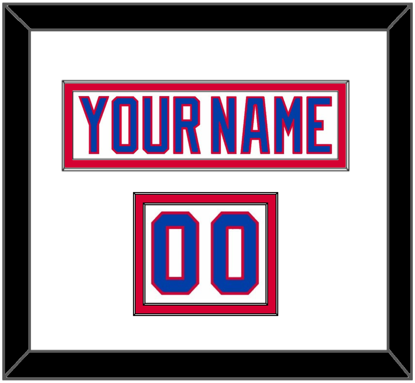 Washington Nameplate & Number (Shoulder) - Home White (1987-1995) - Signature Tier 1