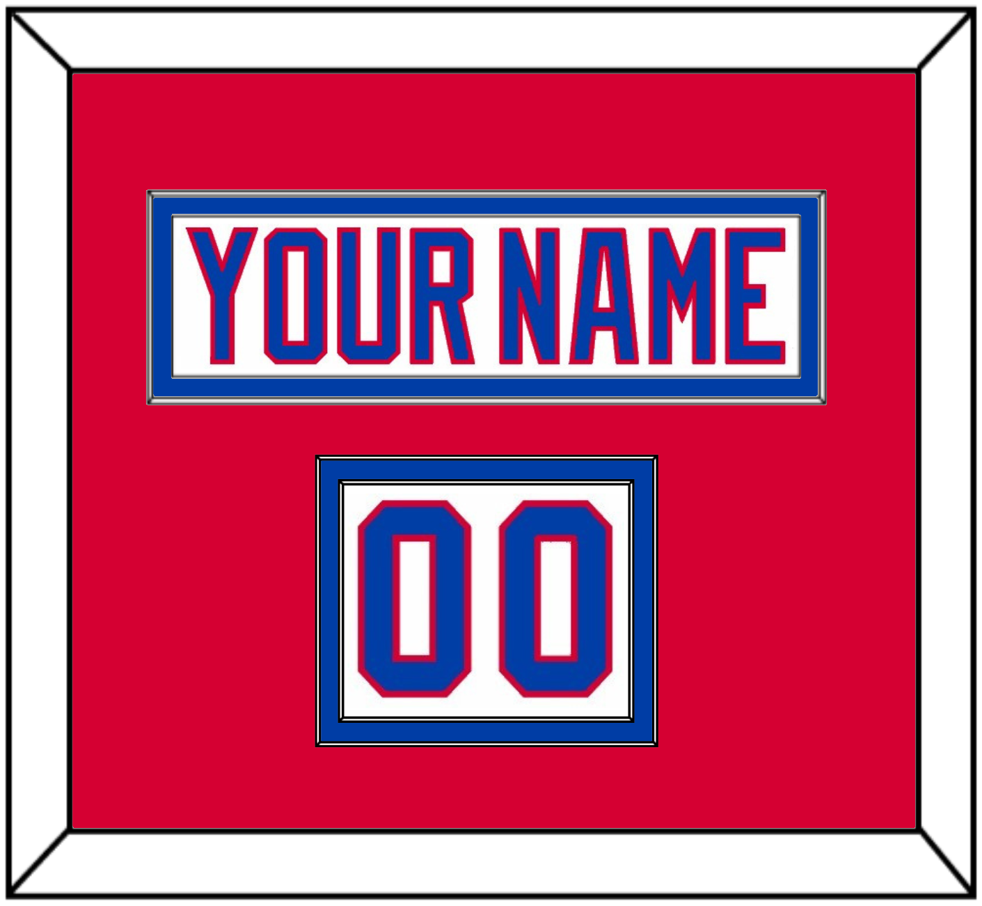 Washington Nameplate & Number (Shoulder) - Home White (1987-1995) - Signature Tier 2