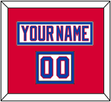 Washington Nameplate & Number (Shoulder) - Home White (1987-1995) - Double Mat 2
