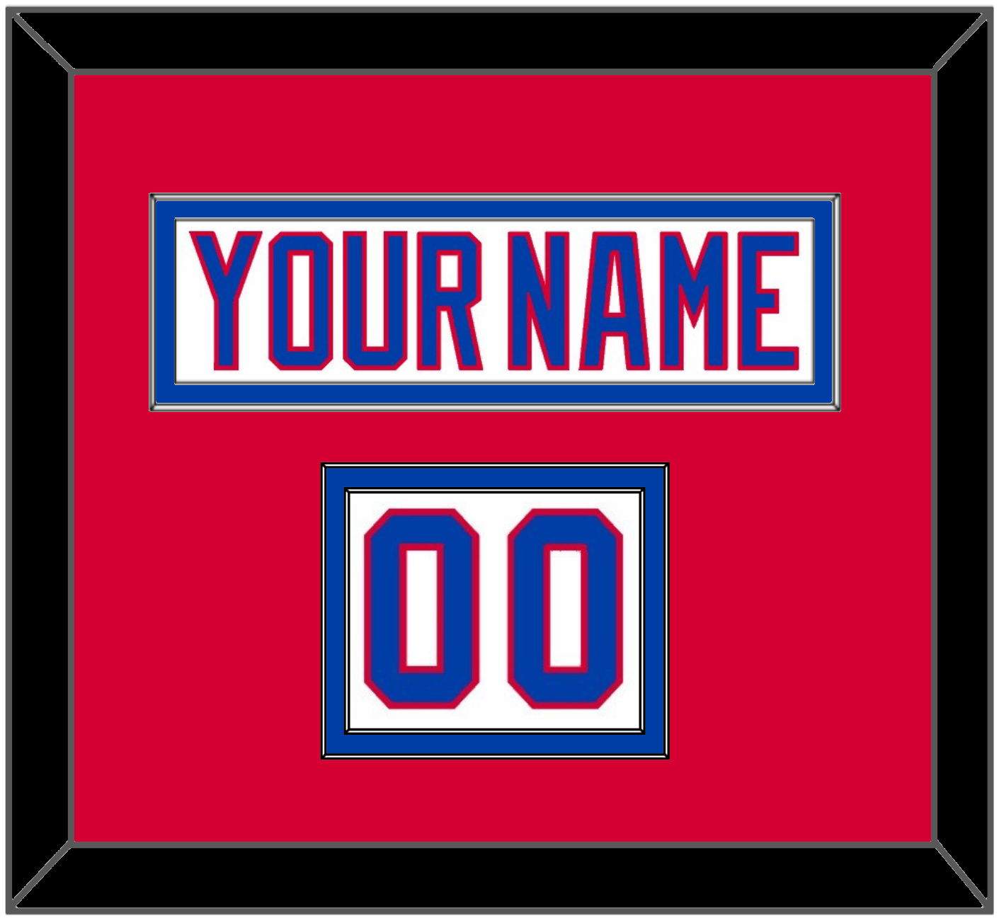 Washington Nameplate & Number (Shoulder) - Home White (1987-1995) - Signature Tier 2